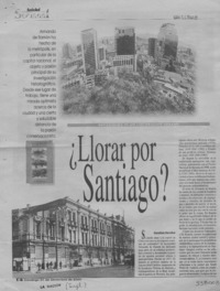 ¿Llorar por Santiago?  [artículo] Carolina Ferreira