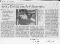 Sola y dolida, con fe y esperanza  [artículo] Pedro Labra Herrera