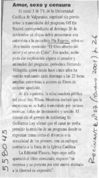 Amor, sexo y censura  [artículo]