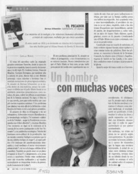 Un hombre con muchas voces  [artículo] Camilo Marks