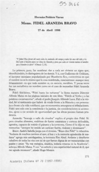 Fidel Araneda Bravo  [artículo] Hernán Poblete Varas