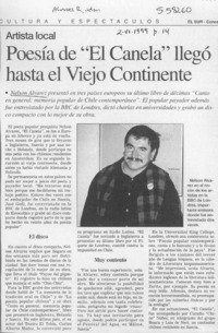 Poesía de "El Canela" llegó hasta el viejo continente  [artículo]