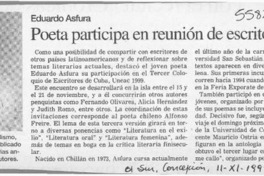 Poeta participa en reunión de escritores en Cuba  [artículo]