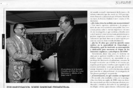 Reconocimiento a médico chileno  [artículo]