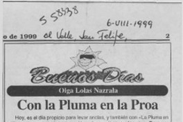 Con la pluma en la proa  [artículo] Olga Lolas Nazrala