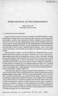 Poema de Chile, un texto pedagógico
