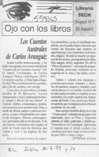 Los cuentos australes de Carlos Aránguiz  [artículo] Juvenal Ayala