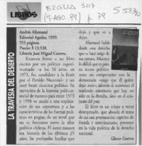 La travesía del desierto  [artículo] Gloria Guerra