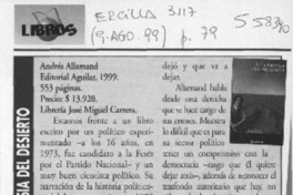 La travesía del desierto  [artículo] Gloria Guerra