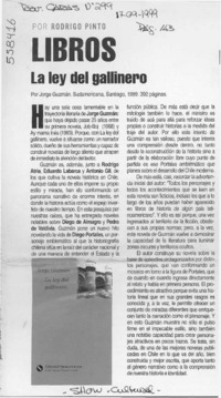 La ley del gallinero  [artículo] Rodrigo Pinto