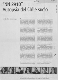 "NN 2910" Autopsia del Chile sucio