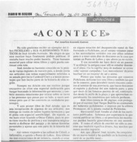 "Acontece"  [artículo] Josefina Acevedo Cuevas