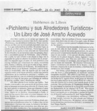 "Pichilemu y sus alrededores turísticos", un libro de José Arraño Acevedo  [artículo] Mario Noceti Zerega
