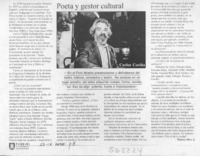 Poeta y gestor cultural  [artículo] Mónica Silva A.