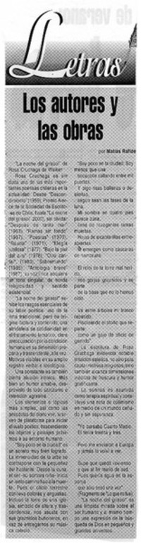 Los autores y las obras