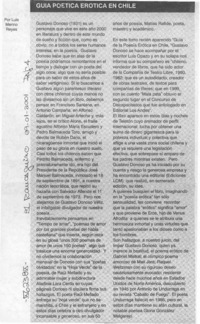 Guía poética erótica en Chile  [artículo] Luis Merino Reyes