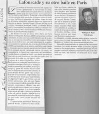 Lafourcade y su otro baile en París  [artículo] Wellington Rojas Valdebenito