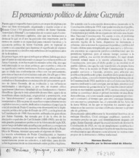El pensamiento político de Jaime Guzmán  [artículo] Hermes Benítez