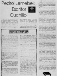 Pedro Lemebel, escritor cuchillo