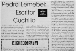 Pedro Lemebel, escritor cuchillo