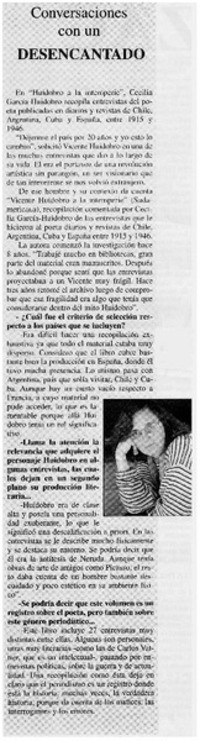 Conversaciones con un desencantado