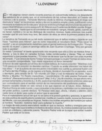 "Lloviznas "  [artículo] Rosa Cruchaga de Walker