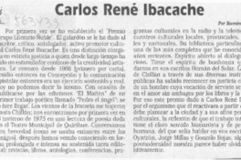 Carlos René Ibacache  [artículo] Ramón Riquelme