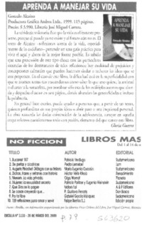 Aprenda a manejar su vida