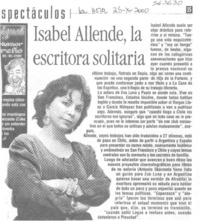 Isabel Allende, la escritora solitaria