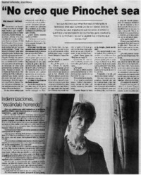 "No creo que Pinochet sea condenado"