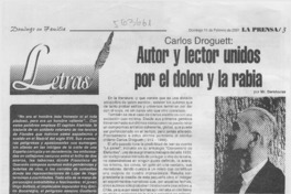 Autor y lector unidos por el dolor y la rabia