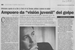 Ampuero da "visión juvenil" del golpe