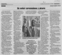 Un señor ceremonioso y pícaro