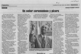 Un señor ceremonioso y pícaro