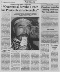 "Queremos el derecho a tener un Presidente de la República"