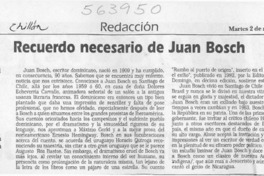 Recuerdo necesario de Juan Bosch