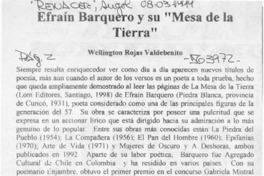 Efraín Barquero y su "Mesa de la Tierra"