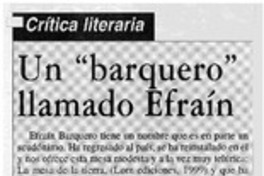 Un "barquero" llamado Efraín