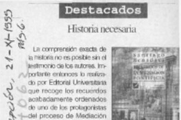 Historia necesaria  [artículo]