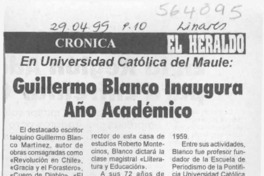 Guillermo Blanco Inaugura Año Académico