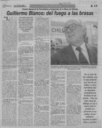 Guillermo Blanco: del fuego a las brasas  [artículo]