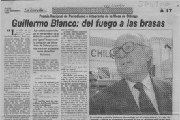 Guillermo Blanco: del fuego a las brasas  [artículo]