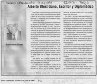 Alberto Blest Gana, Escritor y Diplomático  [artículo] Oriel Alvarez G.