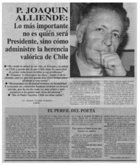 P. Joaquín Alliende, lo más importante no es quién será Presidente, sino cómo administre la herencia valórica de Chile