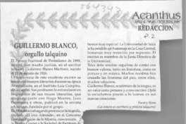 Guillermo Blanco, orgullo talquino  [artículo] Fanny Ross