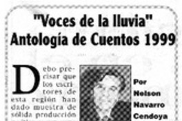 "Voces de la lluvia" Antologia de cuentos 1999