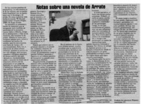 Notas sobre una novela de Arrate