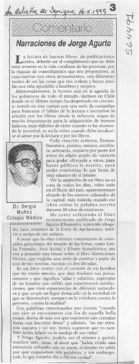 Narraciones de Jorge Agurto