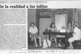 De la realidad a las tablas