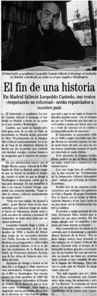 El fin de una historia